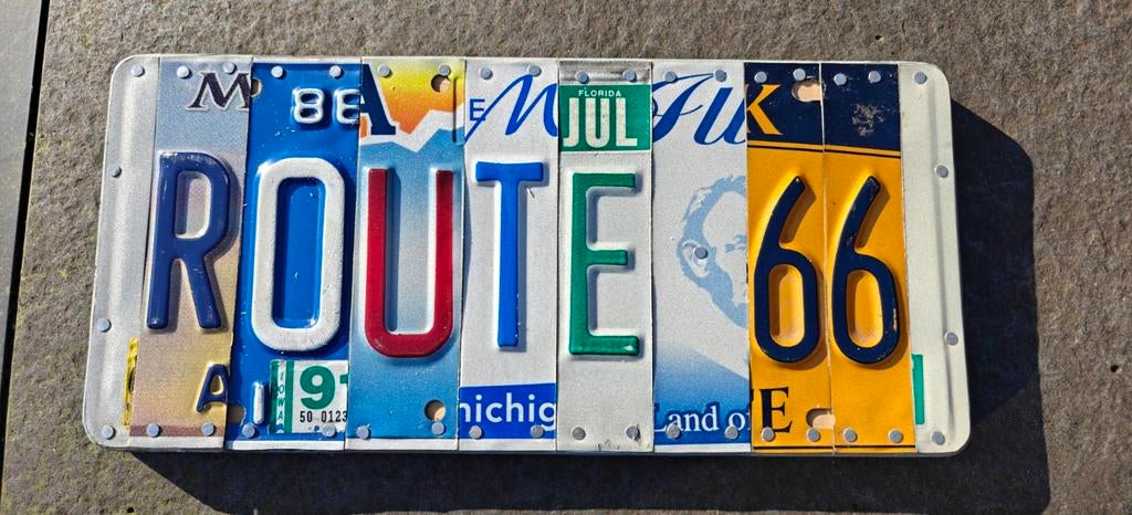 Bord Route 66, Ophalen of Verzenden