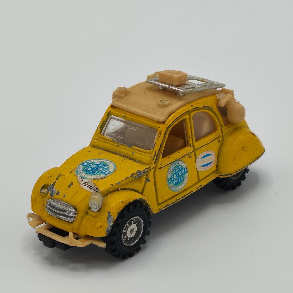 Citroën 2CV Raid Afrique 1973 Made in Hong Kong Geel, Ophalen of Verzenden, Zo goed als nieuw, Auto, Overige merken
