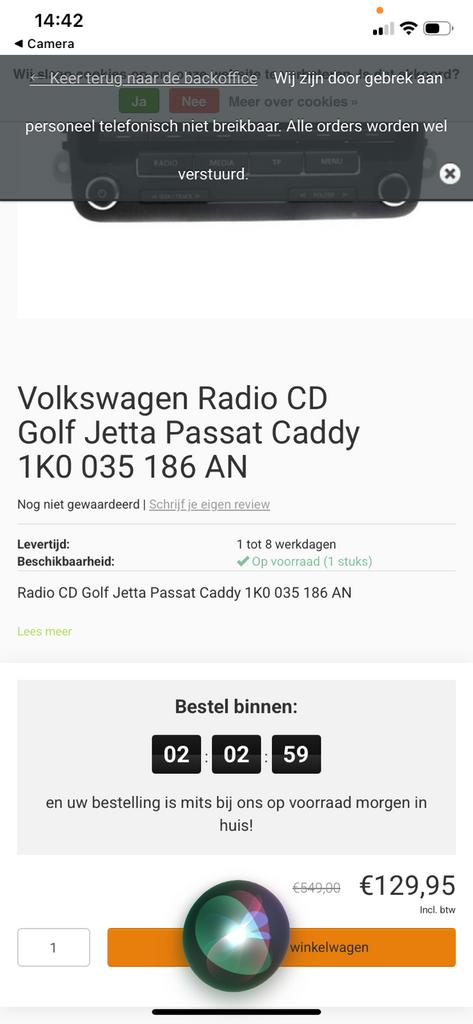 Autoradio dubbel Din, Ophalen of Verzenden