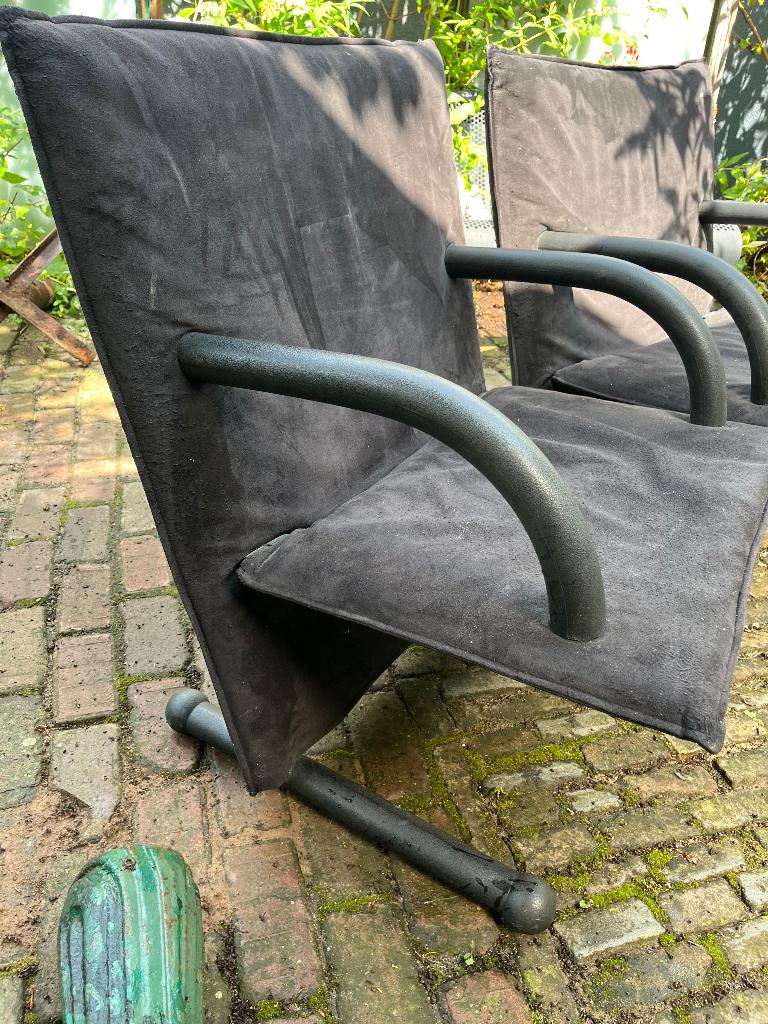 2x Arflex Burkhardt Vogtherr T-Line fauteuils Alcantara, Huis en Inrichting, Fauteuils, Ophalen, Gebruikt, 75 tot 100 cm, Italiaans Luxe Modern Hip Tijdloos Minimalistisch