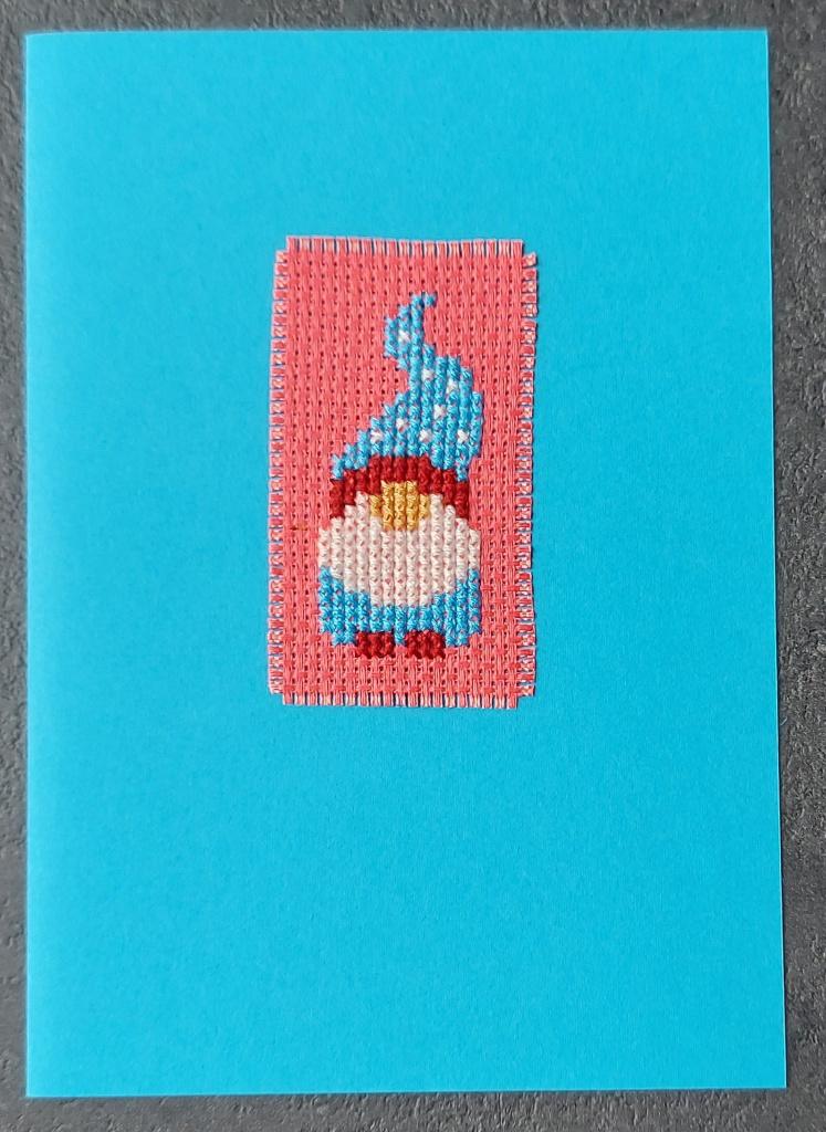 kaart met geborduurde gnoom (1820), Ophalen of Verzenden, Nieuw, Overige thema's