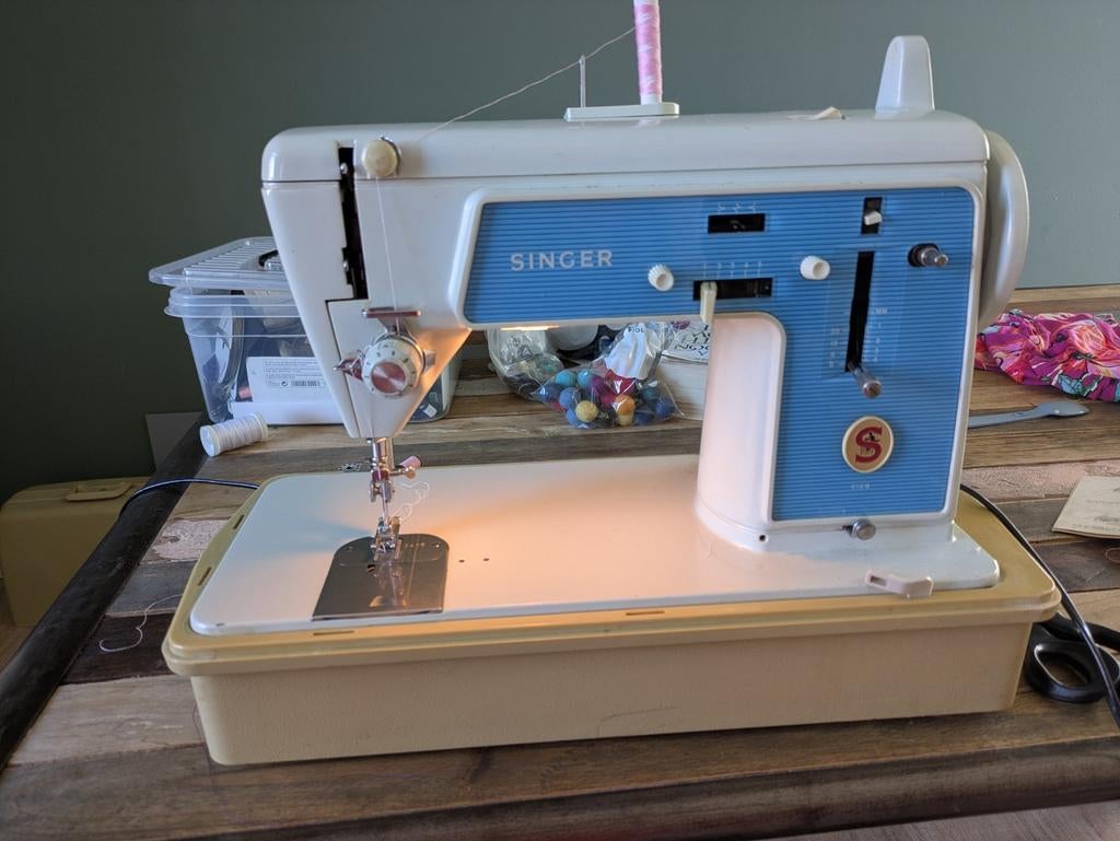Retro Singer 612 Naaimachine, Ophalen of Verzenden, Gebruikt, Naaimachine, Singer
