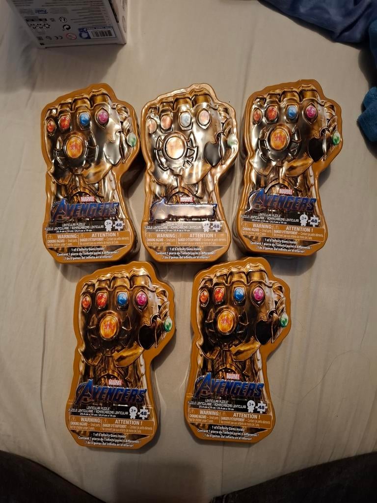 5x Marvel Avengers Infinity Gauntlet Lenticulair Puzzel, Ophalen of Verzenden, 10 tot 50 stukjes, Nieuw