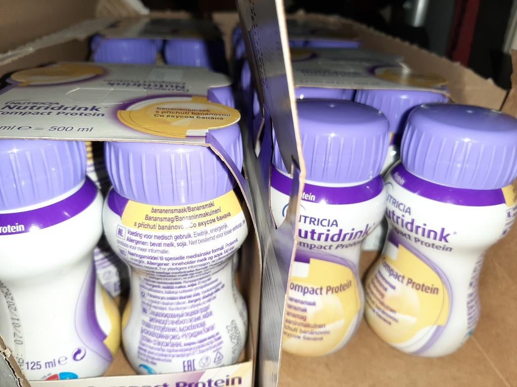 Nutricia Nutridrink Compact Protein Vanille+Banaan Flesjes, Ophalen of Verzenden, Nieuw