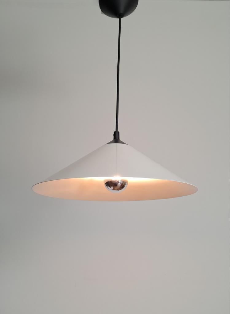 Vintage kegelvormige hanglamp Hema jaren 80, Ophalen of Verzenden, Metaal, Minder dan 50 cm