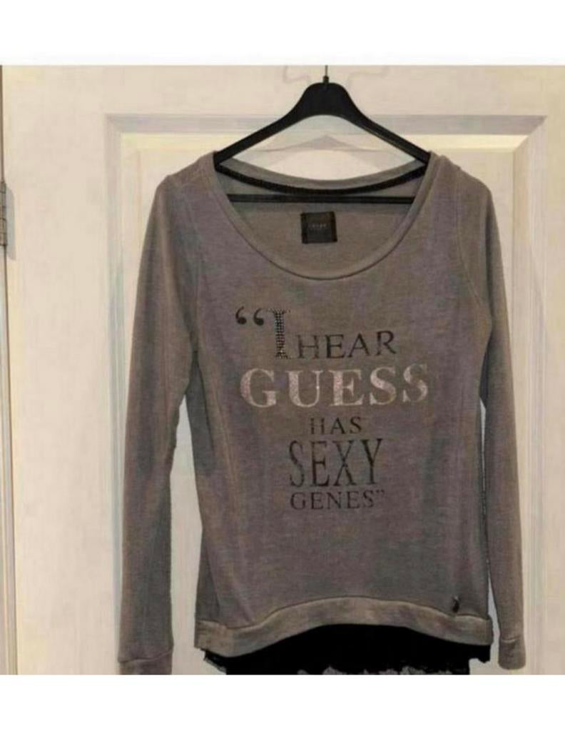 Dunne Guess trui maat M, Kleding | Dames, Truien en Vesten, Ophalen of Verzenden, Zo goed als nieuw, Maat 38/40 (M), Grijs