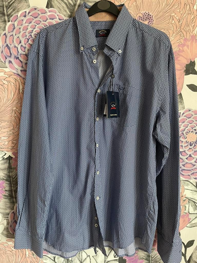 Paul&shark heel mooi net overhemd maat 43, Blauw, Ophalen of Verzenden, Zo goed als nieuw, X