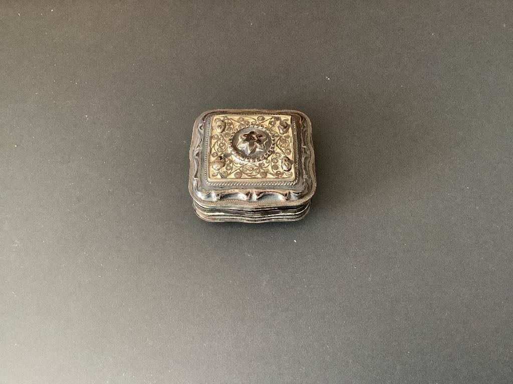 Antieke zilveren pepermunt doosje, Ophalen of Verzenden