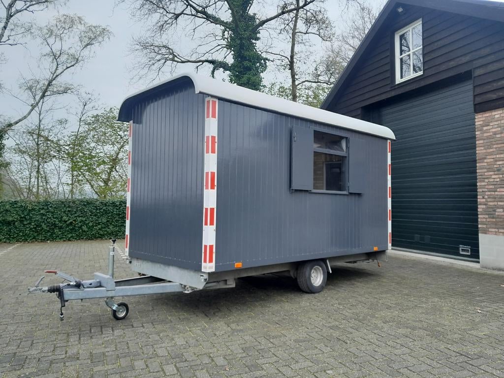 Snelverkeer schaftwagen keet pipowagen schaftkeet bouwkeet, Doe-het-zelf en Verbouw, Ophalen of Verzenden, Gebruikt