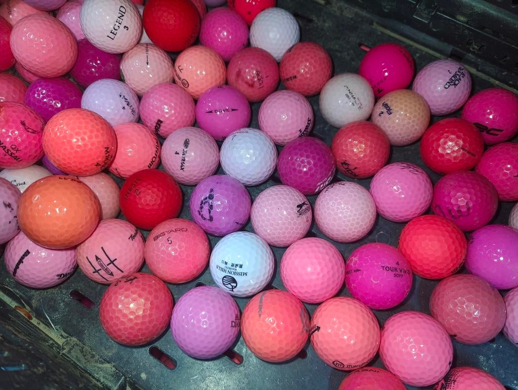 Roze golfballen 100 stuks, Ophalen of Verzenden, Bal(len)
