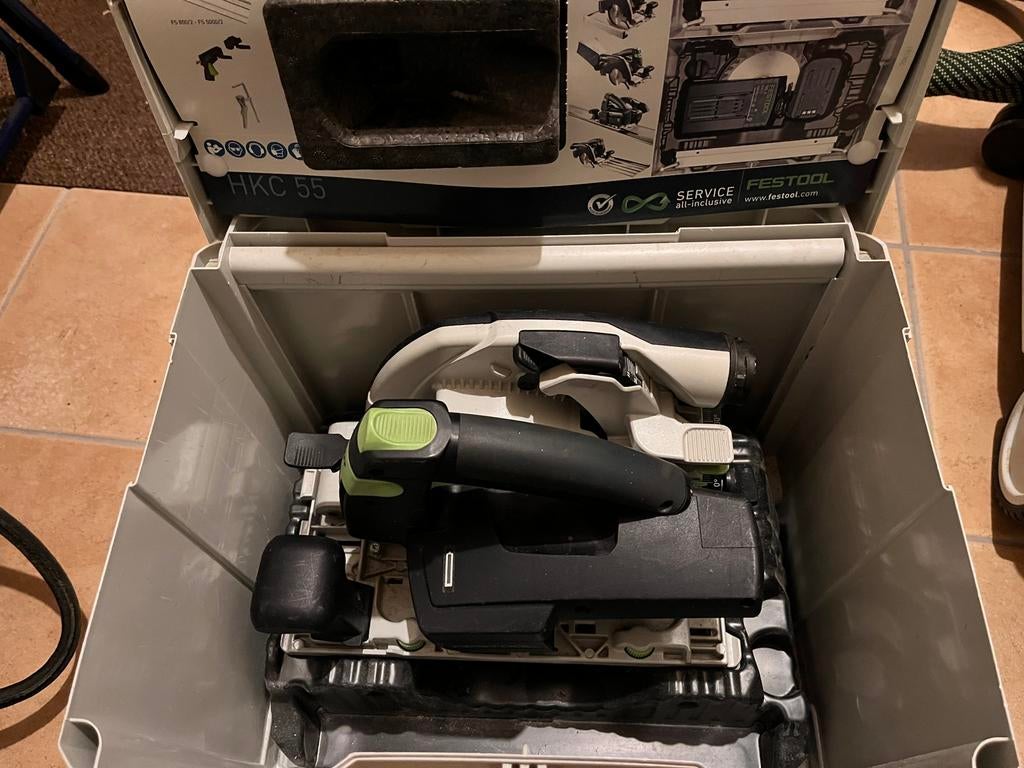 Festool HKC eb55 18V cirkelzaag, Ophalen of Verzenden, 1200 watt of meer, Cirkelzaag, 30 tot 70 mm