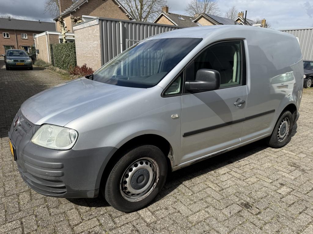 Volkswagen Caddy 2.0 SDI 850 kg. 2004 trekhaak zilver, Stof, Gebruikt, Volkswagen, Origineel Nederlands