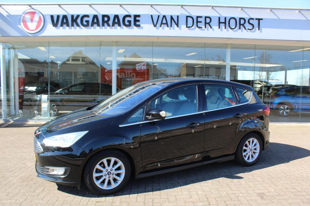 Ford C-MAX 1.0-125pk Titanium. Goed onderhouden hoogzitter !, Voorwielaandrijving, 12 maanden, Stof, Gebruikt