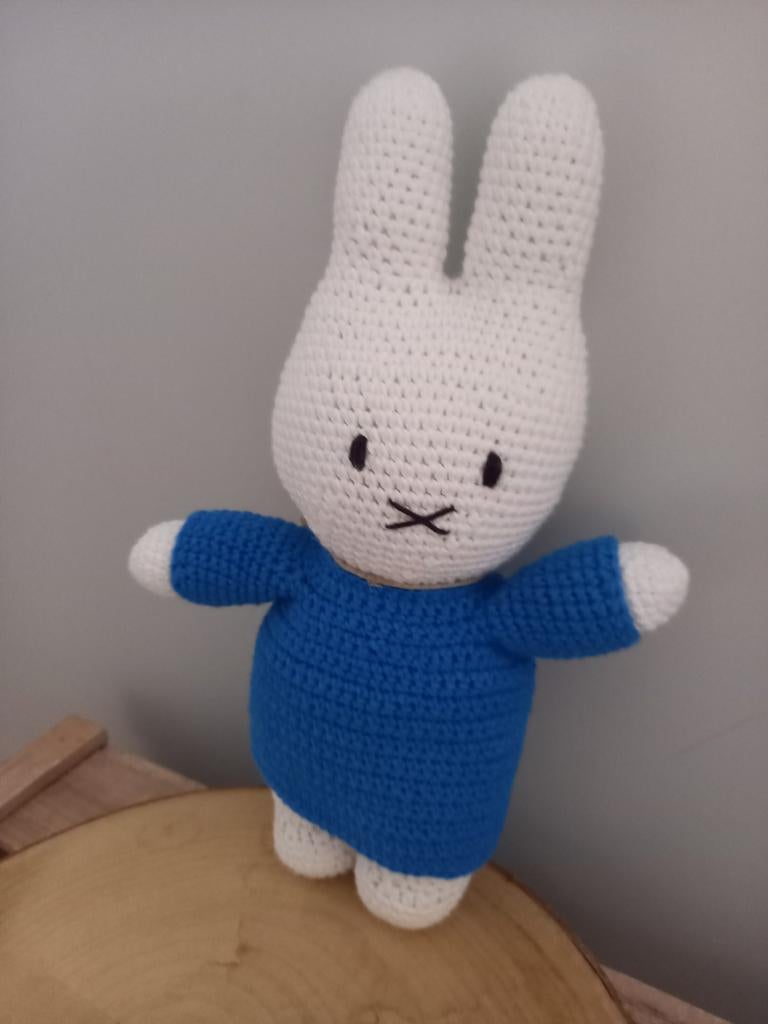 Nieuw gehaakt Nijntje - 28 cm - 100% katoen, Kinderen en Baby's, Speelgoed | Knuffels en Pluche, Ophalen of Verzenden