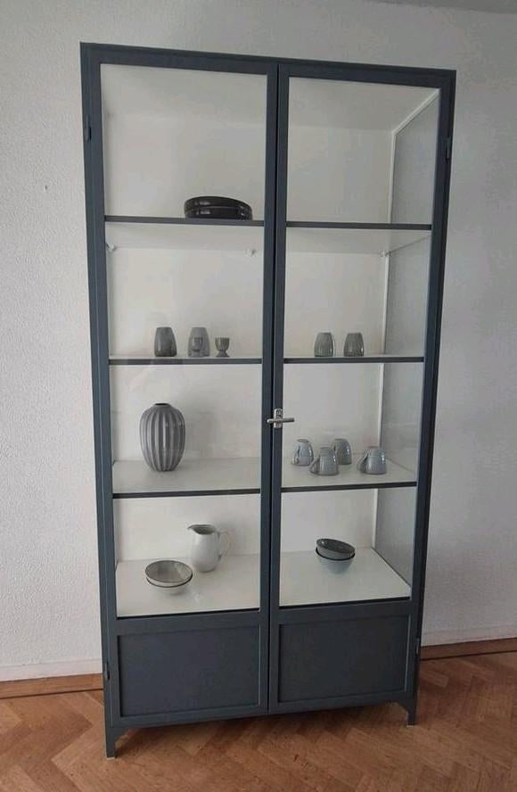 Vitrinekast / apothekerskast, merk Old Basics perfecte staat, Ophalen, Met deur(en), 100 tot 150 cm, 200 cm of meer