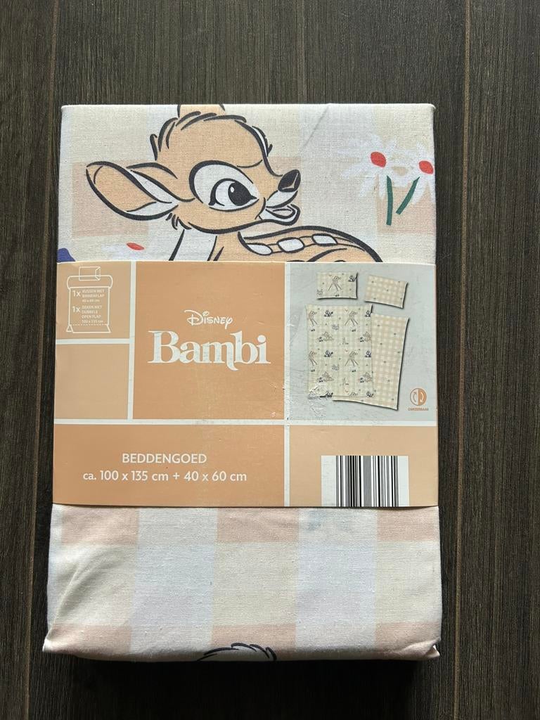 Peuterdekbedovertrek Disney Bambi, Jongetje of Meisje, Wit, Dekbedovertrek, Nieuw