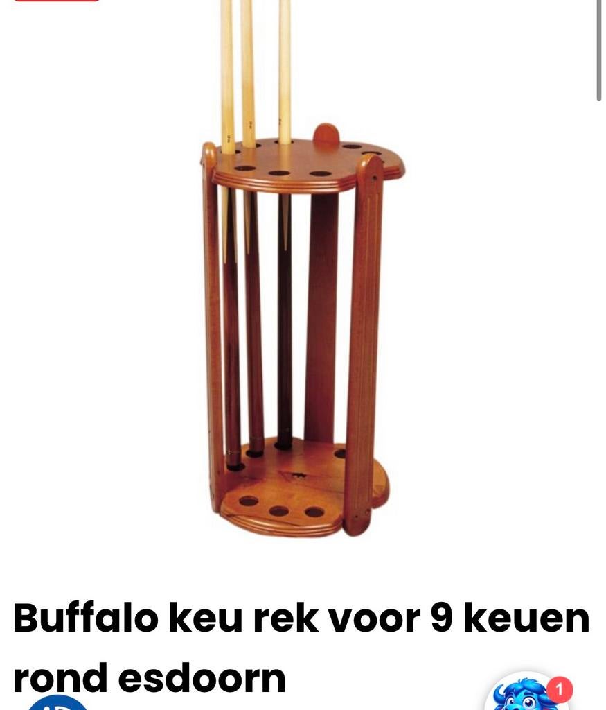 Buffalo keu rek voor 9 keuen rond esdoorn