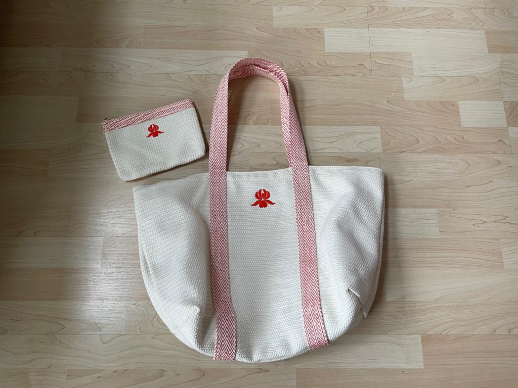 Sisley - Grote shopper met bijpassende pouch, Ophalen of Verzenden, Nieuw, Beige, Shopper