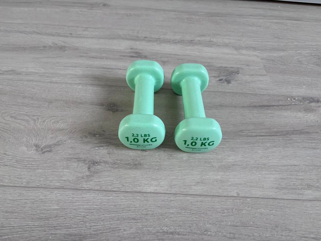 Decathlon Nyamba 2x 1kg dumbell, Ophalen, Zo goed als nieuw, Armen, Dumbbell