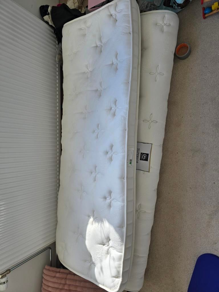 Serta latex topper 180x210cm, Ophalen, 210 cm, Tweepersoons, Zo goed als nieuw