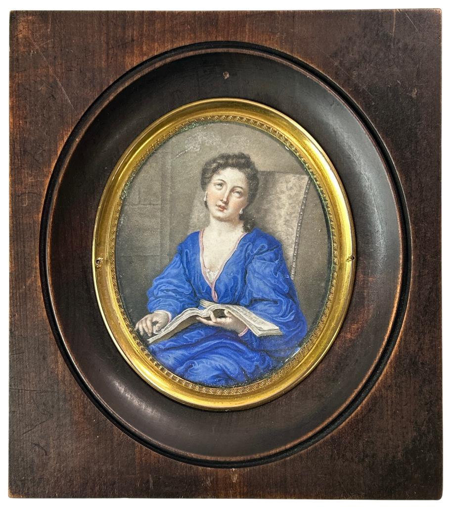 Europese school 18e eeuw - Miniatuur damesportret, Antiek en Kunst, Kunst | Schilderijen | Klassiek, Ophalen of Verzenden