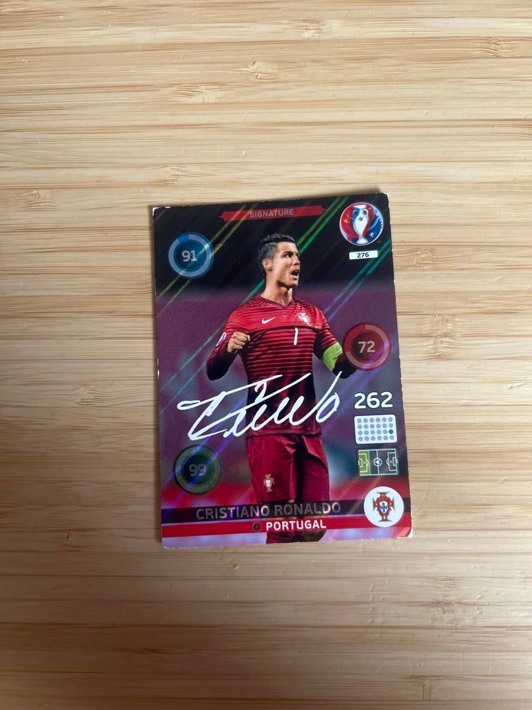 Gesigneerde Cristiano Ronaldo kaart - EK 2016, Ophalen, Zo goed als nieuw, Buitenlandse clubs, Spelerskaart