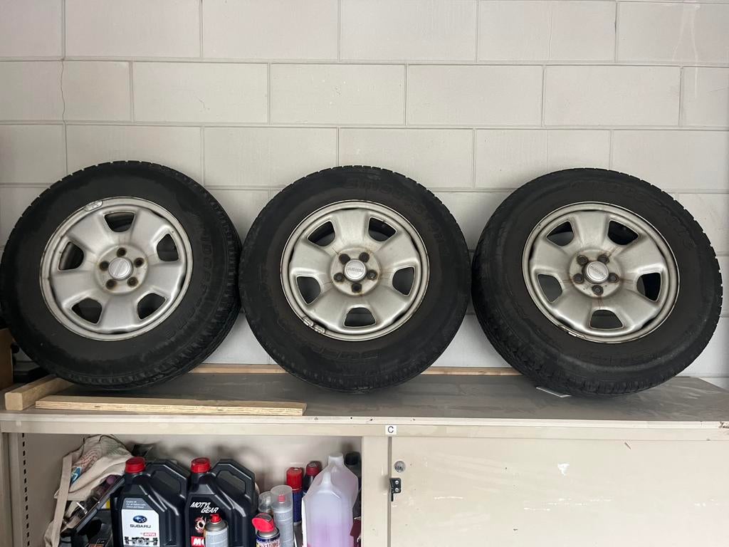 Subaru 15 inch originle velgen, Auto-onderdelen, Banden en Velgen, 19 inch, Banden en Velgen, 195 mm, Winterbanden