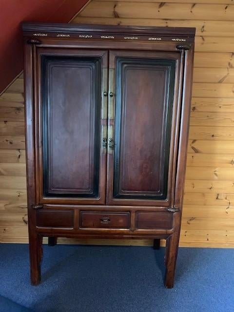 antieke luxe chinese bruidskast, Ophalen, Gebruikt