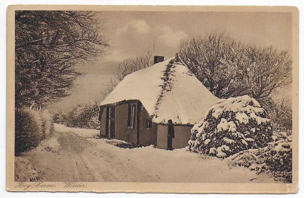 Hoog Soeren Winter  Ansichtkaart B7671 uit 1928, Verzamelen, Ophalen of Verzenden, 1920 tot 1940, Gelopen, Gelderland