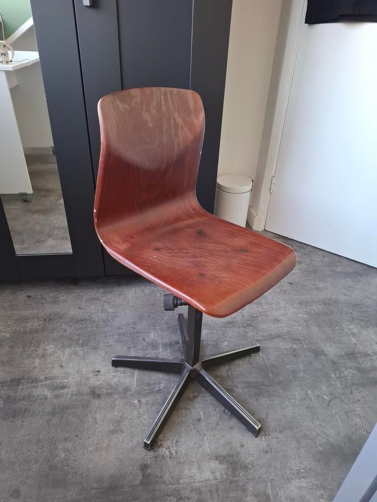 Vintage bureaustoel kind, Ophalen, Gebruikt, Bruin, Bureaustoel