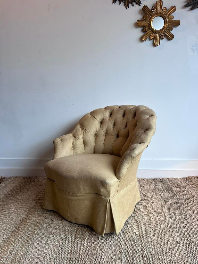 SALE Franse fauteuil antiek vintage boudoir, Ophalen, Zo goed als nieuw, Antiek vintage, 50 tot 75 cm