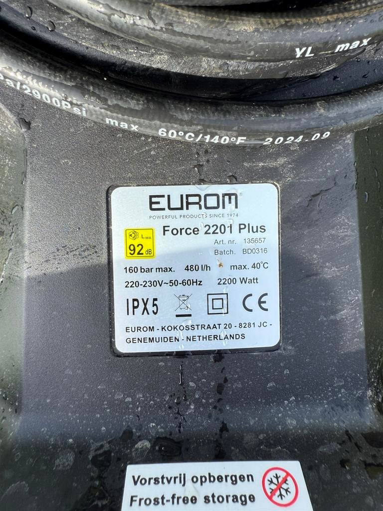 Te koop hogedruk reiniger  Erom Force 2201 plus, Ophalen, Elektrisch