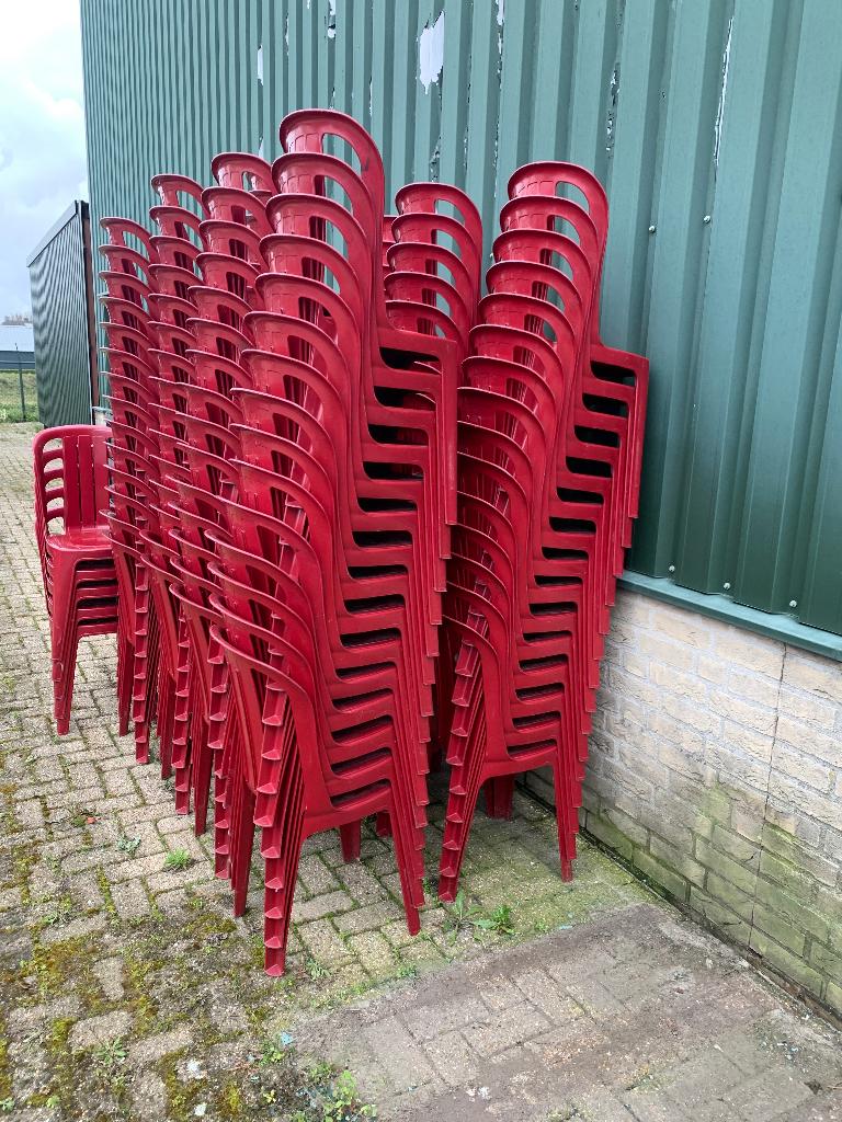 120 roden Bistro stoelen, Ophalen, Gebruikt, Verjaardag