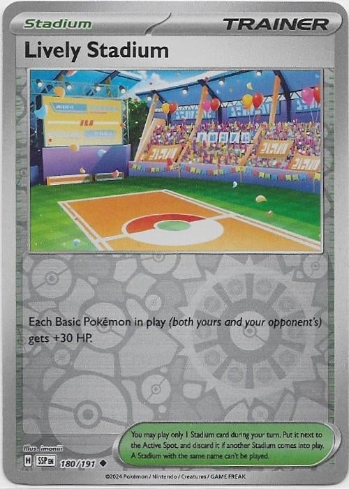 Surging Sparks,  Lively Stadium [reverse] 180/191, Verzenden, Nieuw, Losse kaart