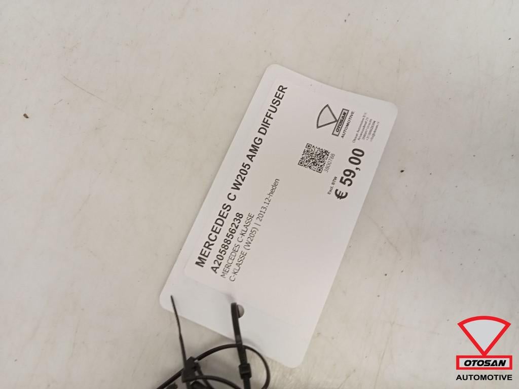 Mercedes C Klasse W205 AMG Diffuser Achterbumper A2058856238, Gebruikt, Mercedes-Benz AG, Mercedes-Benz, Ophalen of Verzenden
