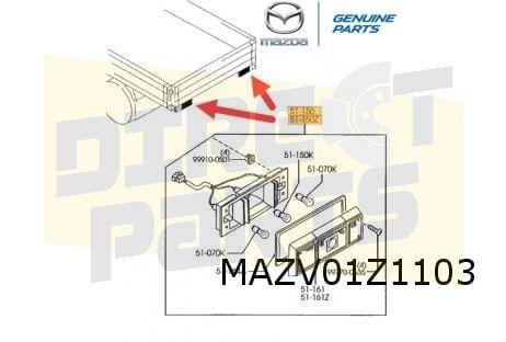 Mazda E2200 Pick-up achterlichtunit Links Origineel!  SA1051, -, Verzenden, -, Nieuw