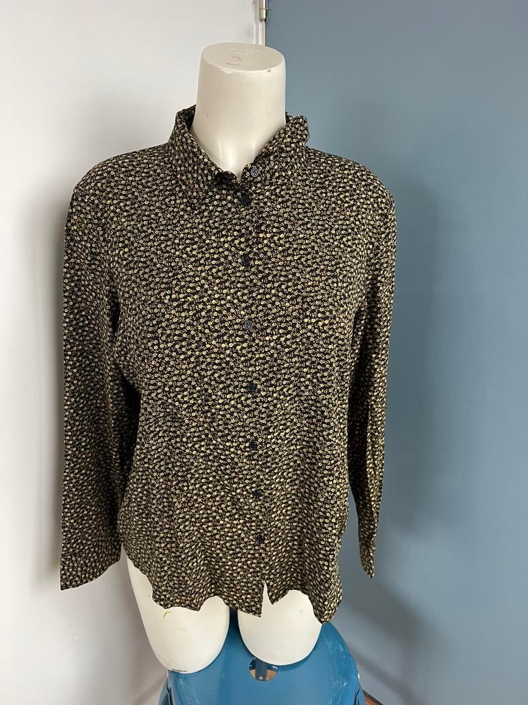 Samsoe samsoe zwart geel bloemetjes blouse l milly shirt, Kleding | Dames, Zwart, Maat 42/44 (L), Ophalen of Verzenden, Zo goed als nieuw