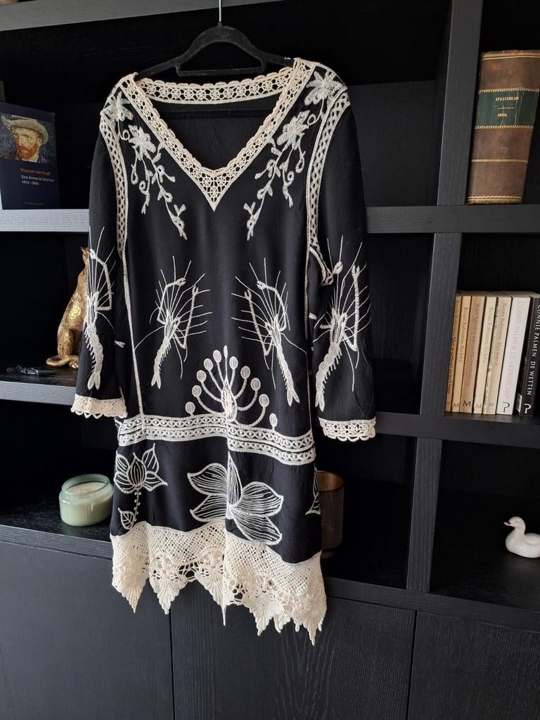 Zomerjurkje 1 maat 36 38 40, Kleding | Dames, Maat 38/40 (M), Zwart, Ophalen of Verzenden, Zo goed als nieuw