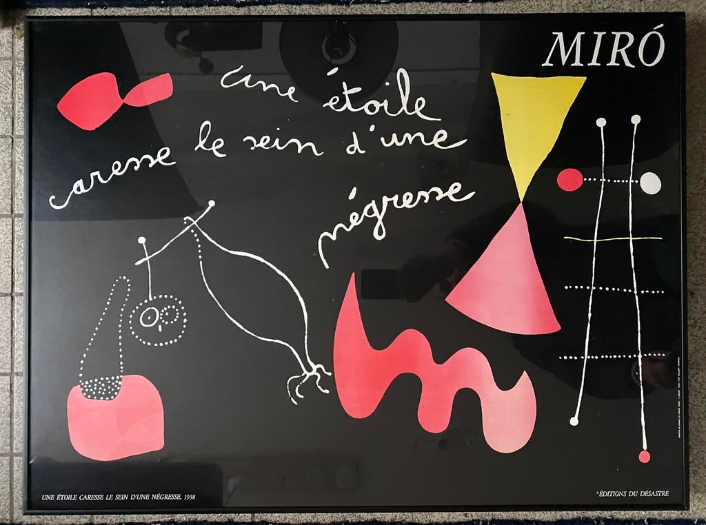 Miro art-print in aluminium lijst 60 x 80 cm