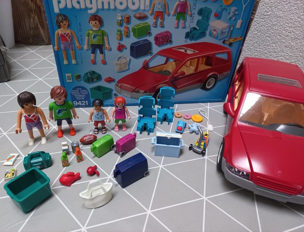 Playmobil Gezinswagen Auto Compleet - Family Fun 9421, Ophalen of Verzenden, Zo goed als nieuw, Complete set