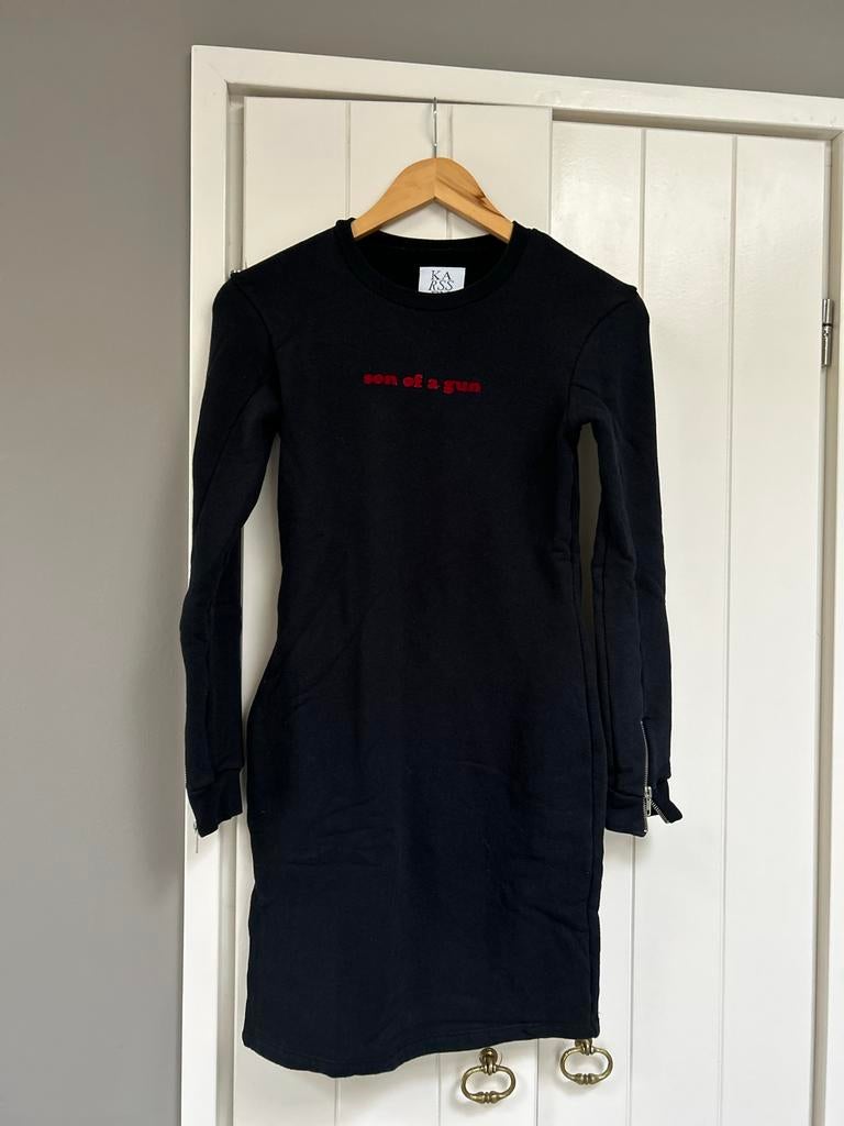 Zoe Karssen zwarte jurk met lange mouwen maat s, Zwart, Ophalen of Verzenden, Maat 36 (S), Gedragen