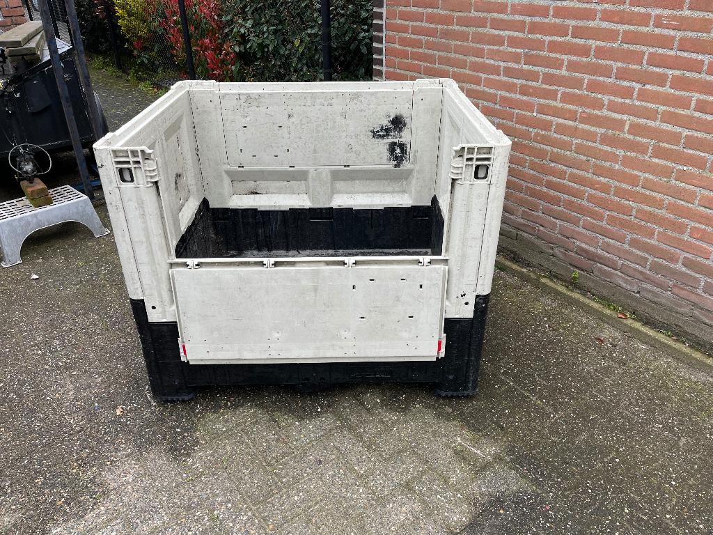 Kunststof boxpallet, pallet, palletbox met klep, Ophalen, Gebruikt, 100 cm of meer, 60 cm of meer