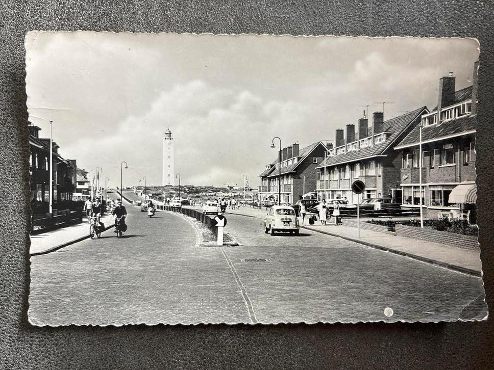 Oude ansichtkaart Noordwijk aan Zee, Vuurtoren, Verzamelen, Ophalen of Verzenden, 1920 tot 1940, Gelopen, Zuid-Holland