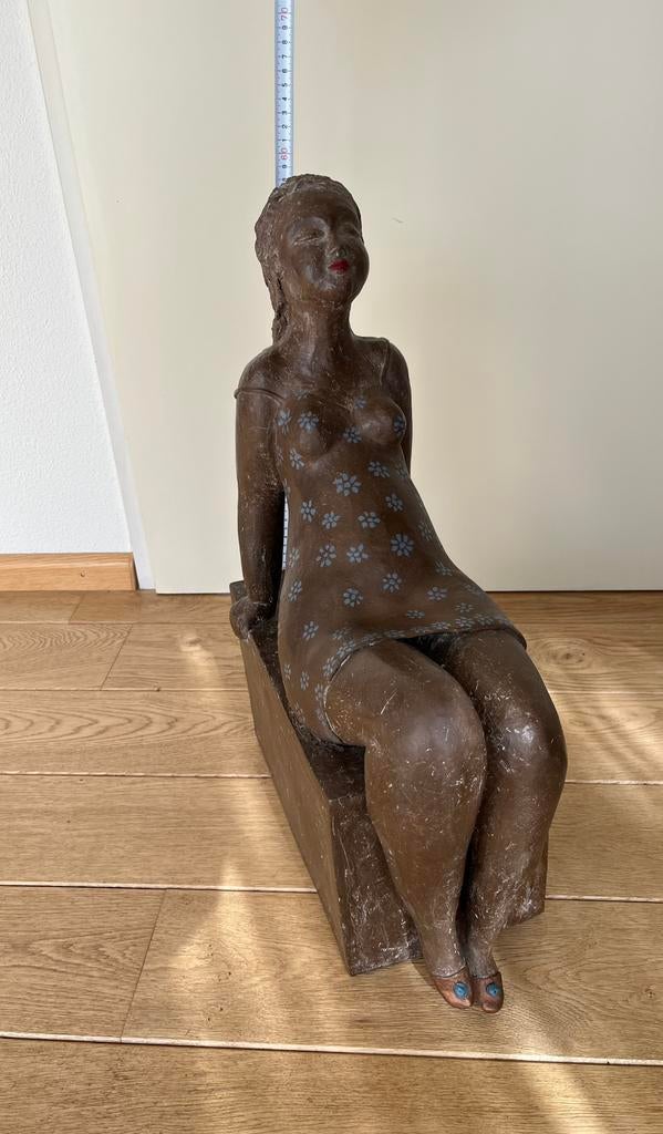 Prachtig handgemaakt beeld, Antiek en Kunst, Antiek | Keramiek en Aardewerk, Ophalen