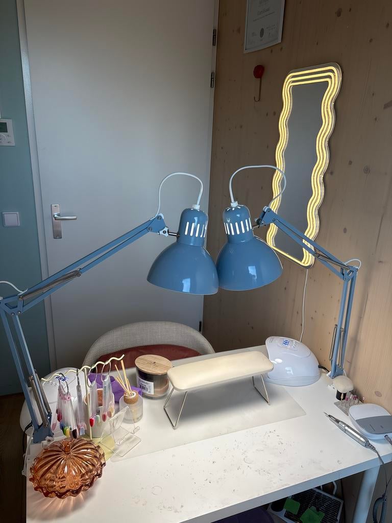 2 IKEA bureaulampen - ideaal voor werkplek of hobby, Ophalen of Verzenden, Zo goed als nieuw