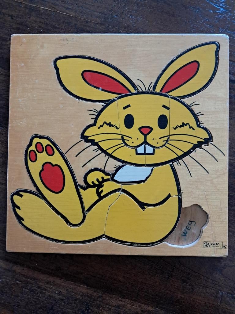 Houten puzzel HAAS van rolf, Ophalen of Verzenden, 10 tot 50 stukjes, Gebruikt