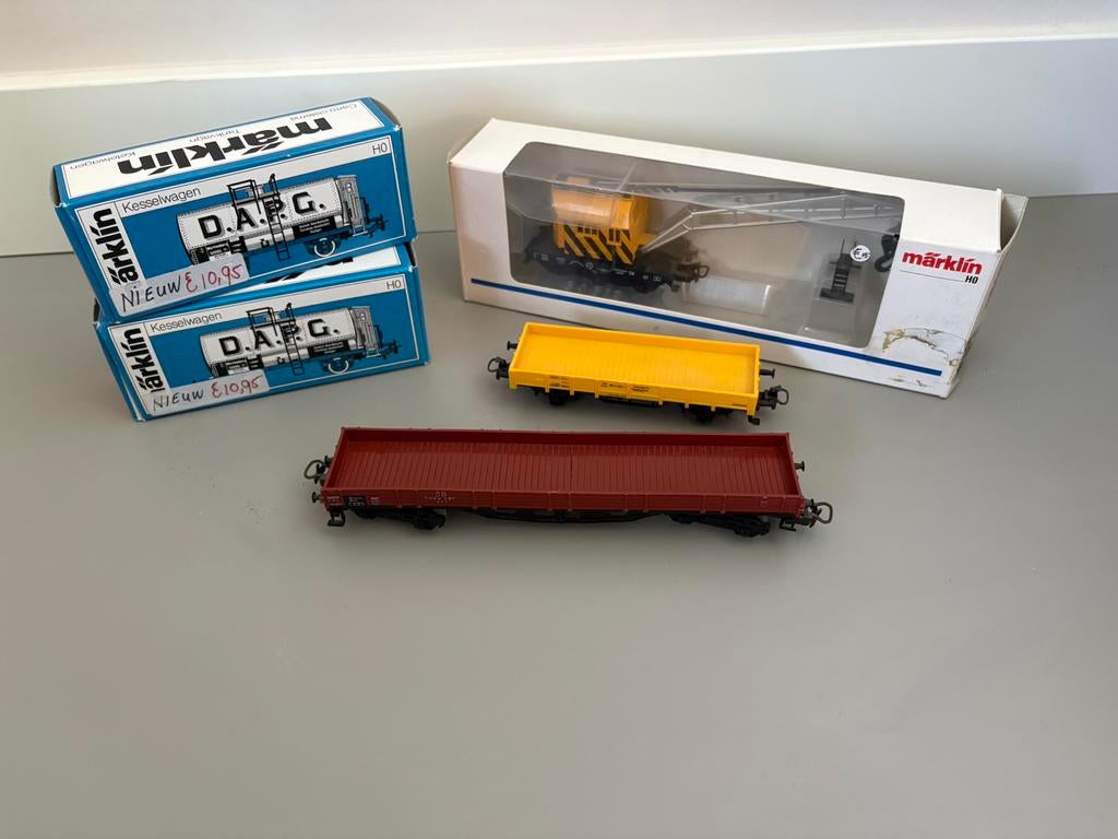 Märklin H0 Kraanwagen 4671 en wagons 4914/8474, Hobby en Vrije tijd, Modeltreinen | H0, Wisselstroom, Gebruikt, Wagon, Ophalen of Verzenden