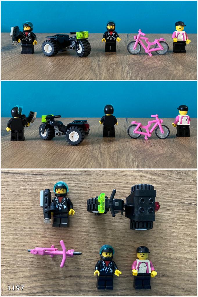 Lego 1197 Telekom Race Cyclist and Television Motorbike, Ophalen, Gebruikt