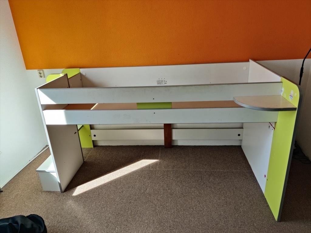 Halfhoogslaper 90x200, Huis en Inrichting, Slaapkamer | Stapelbedden en Hoogslapers, Gebruikt, Halfhoogslaper, 90 cm, 200 cm, Eenpersoons