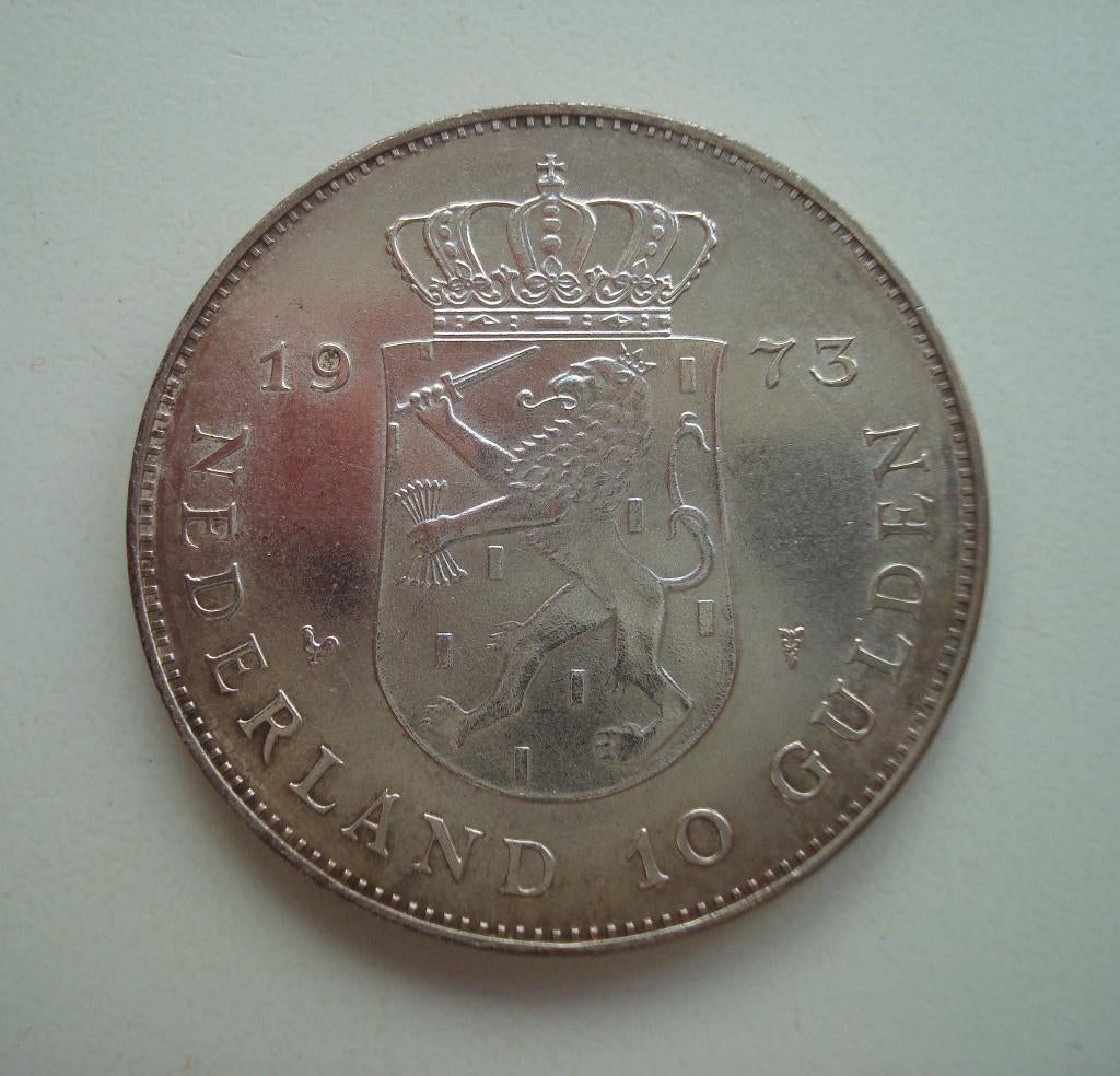 10 Gulden 1973 fdc - zilver -, Postzegels en Munten, Munten | Nederland, Ophalen, Koningin Juliana, 10 gulden, Zilver